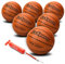GoSports Indoor/Outdoor Rubber Basketballs - Six Pack of Size 6 or Size 7 Balls with Pump & Carrying Bag - Choose Your Size