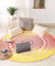 raajsee Indien Strandtuch Rund Mandala Hippie/Groß Indisch Rundes Baumwolle/Boho Runder Yoga Matte Tuch Meditation/Tischdecke Rund handgefertigt 70 inch