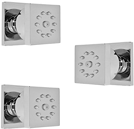 3x Seitenbrause/Köpermassagedüsen für Dusche im quadratischen modernen Design Set