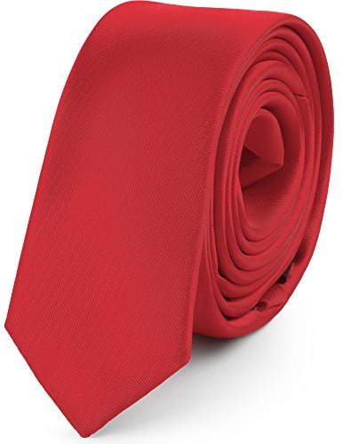 Ladeheid Herren Schmale Krawatte SP-5 (150cm x 5cm, Dunkel Rot)