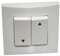 Alternative Elec - Interrupteur inverseur blanc volet roulant position fixe encastré borne auto fixation vis avec plaque ALTERNATIVE ELEC AE52018-P