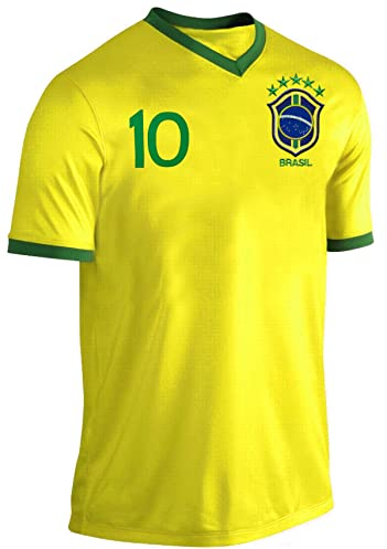 Blackshirt Company Brasilien Trikot Fußball WM EM Fan Trikot Gelb Größe L
