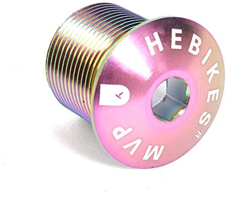 KHEbikes KHE BMX Fork Screw Top Cap Cover Oil Slick 1 1/8 Inch Ahead 28.6 mm Shaft M25 Thread