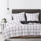 Gezu Housse de Couette a Carreaux 140x200 Noir et Blanc Réversible Parure de Lit Microfibre Sets de Housse de Couette 1 Personne avec 1 Taie d'oreiller 65x65cm avec Fermeture Éclair
