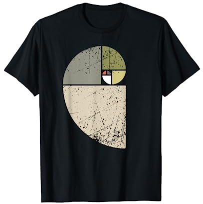 Vintage Fibonacci espiral matemáticas relación dorada Cool Science Camiseta