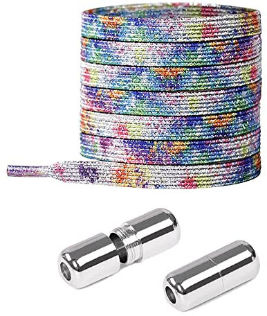 CHYEEH Cordones Elásticos Sin Nudo con Hebilla y Botón de Metal para Zapatillas de Deporte - No es Necesario Atar los Zapatos para Niños