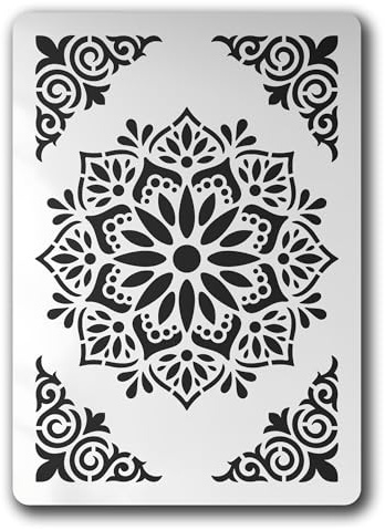 Lunatik GbR Schablone Floral Mandala Ornament Corner Frame - BC42