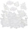 NBEADS 18 Stück 9 Stile Weiße Blumen Stickerei Applique, Perlen Organza Spitze Applique Sew on Patch For Decoration Repair Hochzeitskleider Kleidung Rucksäcke Caps