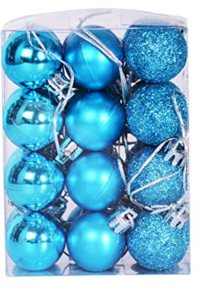 SAMCRY 36 x Weihnachtskugeln, 4 cm, Weihnachtskugeln zum Aufhängen, Weihnachtsbaumschmuck, glitzernde Christbaumkugeln, Burgund, 4 cm