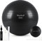 PhysKcal 85cm Black Dicker Gymnastikball und 23 cm Pilatesball Set, Anti Burst Gymnastikball, Anti-Rutsch-Sitzball, Balanceball, Yogaball für Zuhause, Fitnessstudio und Büro