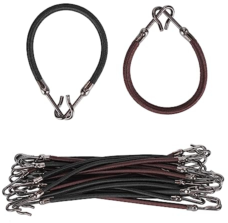 20pcs Fascia Elastica con Gancio per Coda di Cavallo, Semplice Gancio per Capelli Accessori per Copricapo Fascia Elastica per Acconciature Personalizzata con Gancio, Fasce per