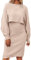 Robe stretch en viscose pour femme - Manches longues - Style paresseux - Robe en tricot solide - Deux pièces - Robe mi-longue en laine - Robe de maternité - Robe à manches longues, Rose, taille unique