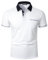 AIOIDI Polo Shirts for Men Adults Short Sleeves 100% Cotton Golf T-Shirts with Real Pockets White XXL