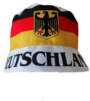 Wallitschek Fischerhut Deutschland I (hochwertige Qualität), Fanhut, Sonnenhut, Anglerhut, Mütze, Bucket hat, Fussball, Europa