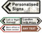 Personalised UK Direction Arrow Signs | Custom Printed Metal Plaque/Sign