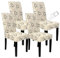 SOMYTING Fundas para sillas de comedor 6, impermeables, elásticas, con banda elástica, extraíble, para sillas de comedor, asiento protector para hotel, cocina