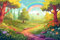Papier peint panoramique Enfants - Forêt Magique - Largeur 390 cm x Hauteur 260 cm