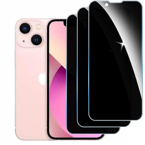 LYPHPE [3 Stück Sichtschutzfolie für iPhone 13 Mini Panzer Schutz Glas, 9H Härte Sichtschutz, Frei von Kratzern Folie,Ultrabeständig,Frei von Kratzern, [Anti-Spion] Privacy Displayschutz