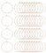 sourcing map 100Pcs Earring Beading Hoops, 35mm / 1.4 Plated Hoop Earring Findings Round Open Rings for DIY Jewelry Pendant Crafts, Rose Gold