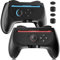 FANPL Lot de 2 poignées pour manette Nintendo Switch 2 Joy Con, design ergonomique pour Switch 2 Joycons avec 2 capuchons de pouce (noir et noir)
