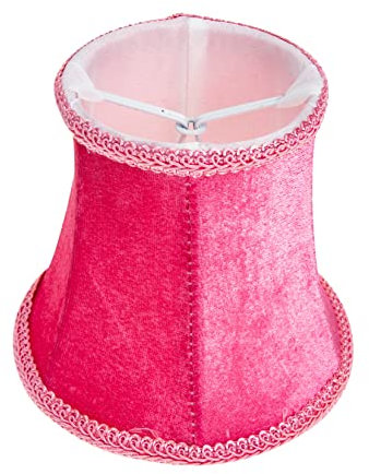 Mipcase Abat-jour De Plafonnier En Tissu Délicat Rose Poudré, Cache-lampe Pour Lustre E14 Structure En Fer, Diffuseur De Lumière Décoratif Pour Salon Et Chambre, Protection Et Installation Facile