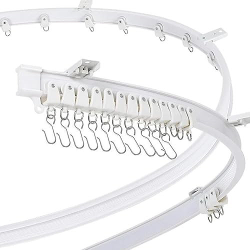 Binario pieghevole per Tende da Soffitto, Binario for tende flessibile da 2 m/3,0 m/5 m, montaggio a soffitto, guida di installazione for tende flessibili e silenziose, binario for zanzariera for port