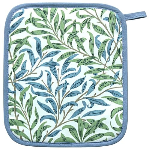 The Leonardo Collection William Morris Willow Bough Pot Holder | Heat Resistant Padding, Thick Protective Layer, Secure Grip, Safe Hot Dish Handling, Kitchen Essential