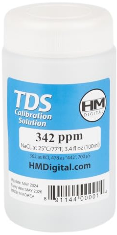HM Digital 342ppm TDS Calibration Solution (a.k.a Water Testing Solution) 3 fl oz (90 ml)