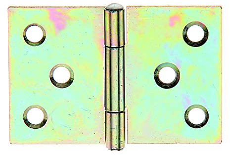 GAH-Alberts 346478 Scharnier | breit | galvanisch gelb verzinkt | 40 x 58 mm | 20er Set