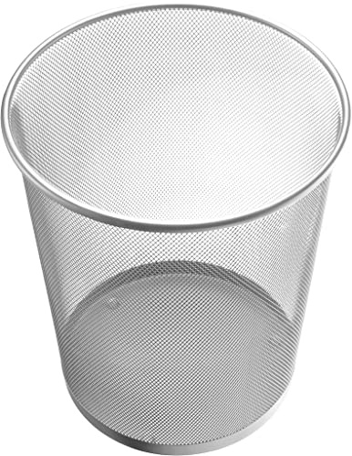 helit H2518600 - Papierkorb „the circle network“ 23 Liter, silber aus Mesh-Stahl, 1 Stück