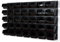 Set of 35 L size IN-Box storage bins and wall mounted louvre