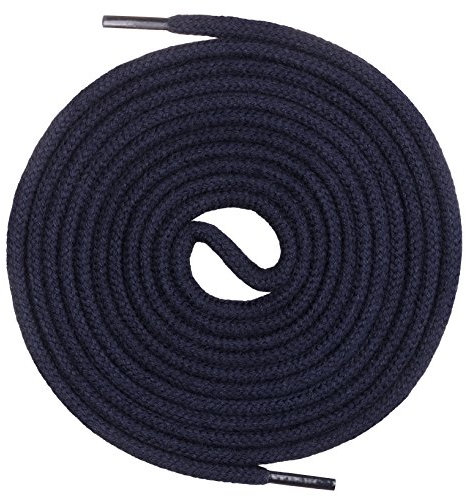 Mount Swiss runde Premium-Schnürsenkel aus 100% Baumwolle - sehr reißfest Farbe Dunkelblau Länge 80cm