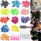 JOYJULY 100pcs Pet Puppy Dog Nail Soft Claw Paws Covers Caps, Control Paws Claws Covers of 5 RANDOM+ 5 Adhesive Glue,XXL