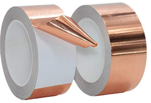 Nastro adesivo in lamina di rame, conduttivo su un lato, per schermatura EMI (Electromagnetic Interference, interferenza elettromagnetica), circuiti elettrici di carta, 2 pezzi
