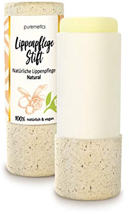 puremetics BIO Lippenpflege-Stift Natural | Zero Waste | 100% natürlich, vegan & plastikfrei | Lipbalm | Bio-zertifiziert | ohne Plastik