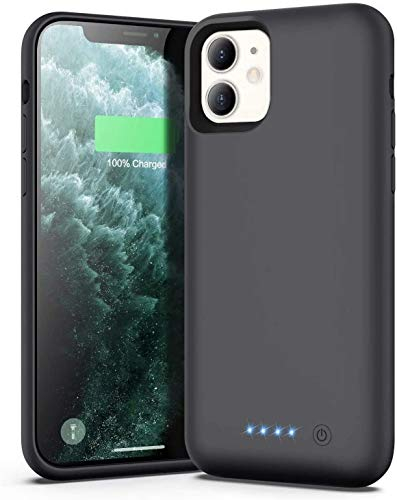 Ekrist [Sottile ma grande potenza 6500 mAh Custodia a batteria per iPhone 11, custodia ricaricabile per iPhone 11, batteria portatile caricatore esterno per iPhone 11 (6,1 pollici)