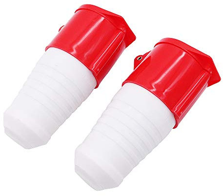 POFET 2Pcs Power Plus 32AMP Socket 380-415 Volt 4 Broches (IP44) Prises de Couplage - Rouge