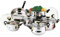 12 Pcs Stainless Steel Essential Cookware Set with Lids & Sturdy Handles Saucepan Pot Prima Kitchen Cook Fry pan Casserole Pan Home Chef Cooking Housewarming Gifts UK Free P&P