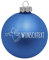 Deitert Weihnachtskugel mit Wunschtext Gravur, Ø 8cm, personalisierte Christbaumkugel aus Glas (matt), Individueller Weihnachtsbaumschmuck Namen oder Spruch, Engel-Motiv, Blau