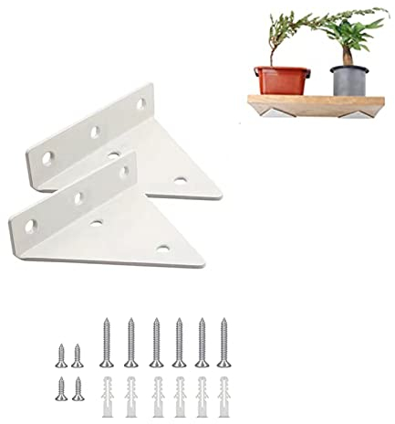 2 Stück Wandregal Regalträger Set, Dreieck Regal Halterungen Unsichtbar Regalhalterung Schwerlastträger Metallwinkel, Schwebende Regalhalterungen Für Arbeitszimmer Und Garten
