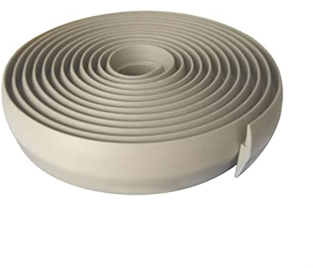 Melairya Bodenübergangsstreifen, selbstklebend, PVC-Teppich- und Bodenkanten-Zierstreifen, geeignet for Teppichschwellen-Übergangshöhe von weniger als 2 mm (Color : Grau, Size : 30ft)