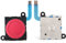 Shanrya Modulo Pulsante Joystick, Joystick Leggero Resistente all'Usura Thumb Stick Portatile per Controller Joycon Switch(Rosso)