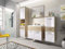 PIASKI Conjunto de Muebles de baño Alba, Juego de Muebles de baño, Lavabo Incluido, Muebles de baño Colgantes, Distintos Colores (Sonoma/Blanco Brillo)