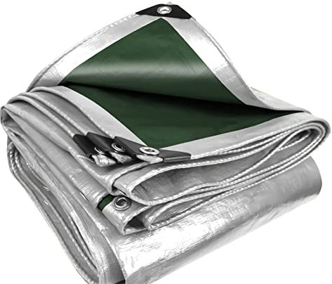 Telo Impermeabile per Esterno,Teloni Occhiellati,Telone per Coperture Antivento Antipioggia Antistrappo,in Vari Colori e Misure,per Barca,Auto,Piscina,140 g/m²,6x12m