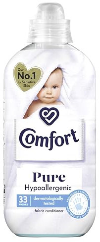 Comfort Pure Sensitive Fabric Conditioner dermatologically tested gentle next to sensitive skin 33 washes (990 ml)