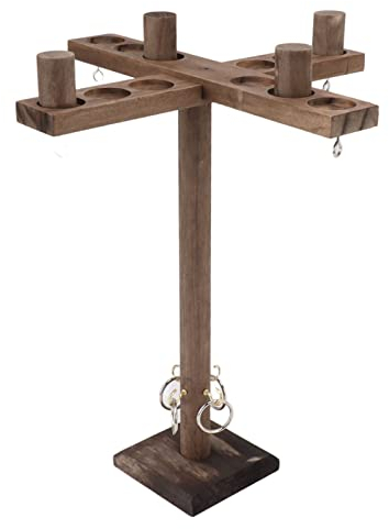 Handgemachte Ringwurfspiele für Vier Spieler, Holzhaken, Schnelles Interaktives Spiel für Bars, Party-Trinkspiel