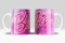 newseny Taza Barbiee Rosa efecto brillnte - Regalo para niña princesa y fan de Barbi | Merch Barbiie - Cerámica 355ml (Logo Rosa Barbiee)