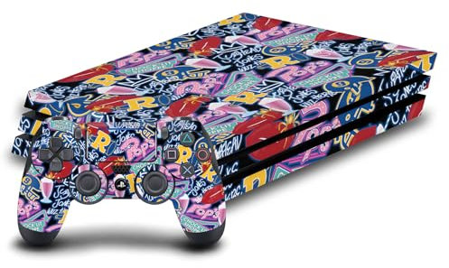 Head Case Designs Offizielle Riverdale Buntes Muster Charakter Und Logo Vinyl Haut Gaming Aufkleber Abziehbild Abdeckung kompatibel mit Sony PlayStation 4 PS4 Pro Console and DualShock 4 Controller