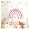Little Deco rosa Regenbogen Wandtattoo für Kinderzimmer Herzen Aquarell Wandsticker Groß Babyzimmer Wandaufkleber Pastell Schlafzimmer Deko DL5009-02