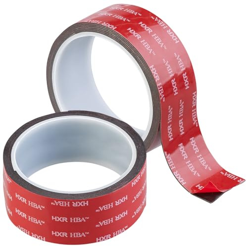 AGT Klebeband: 2er-Set Industrie Acryl Doppelklebebänder, 5cm x 3m, 55 kg pro Meter (Acrylic Doppelklebeband, Doppeltseitiges Klebeband, Selbstklebende Fliesen)